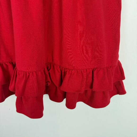 Janie and Jack Puff Sleeve Ruffle Ponte Dress Red Girl's Size 8 EUC - Picture 5 of 11